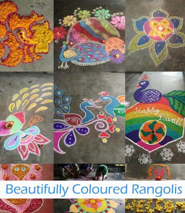 Beautifully Coloured Rangolis